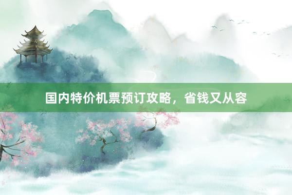 国内特价机票预订攻略，省钱又从容